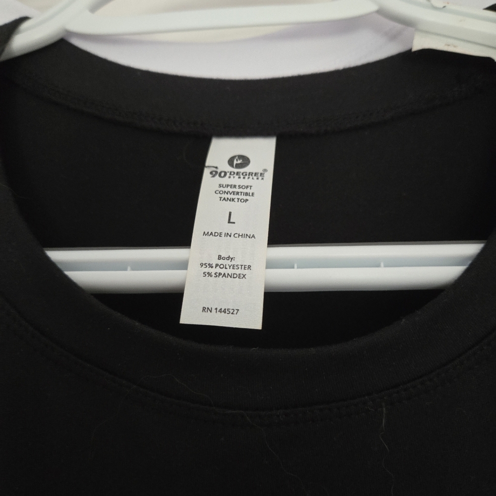 90 Degree By Reflex Black and White Tank Tops - Picture 3 of 4